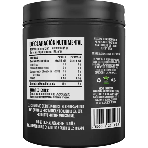 Creatina Monohidratada Birdman 600 gr - Image 3
