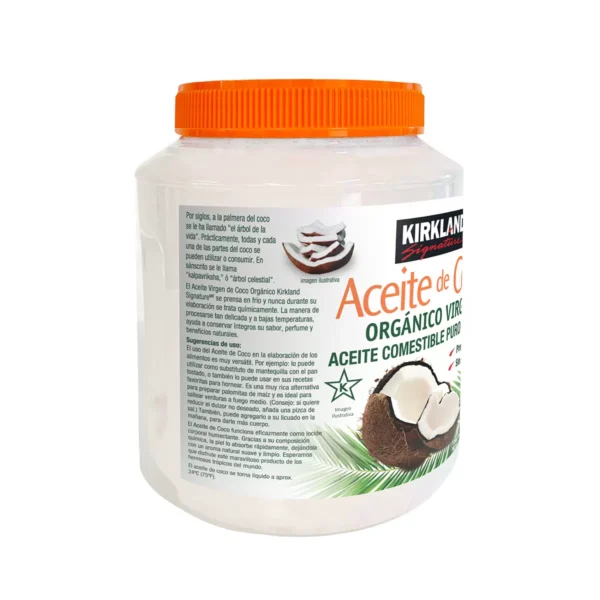 Kirkland Signature Aceite De Coco Orgánico Virgen 2.29 Kg - Image 2