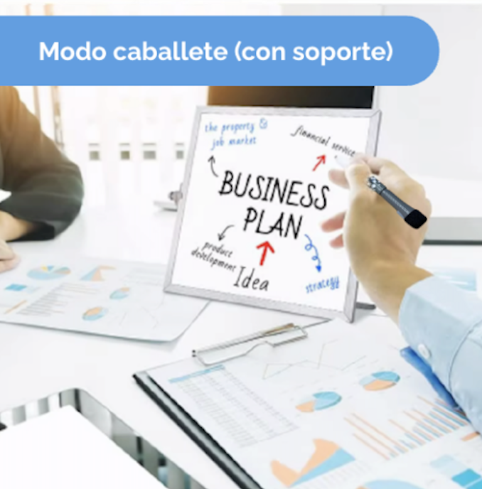 Uso en oficina modo caballete