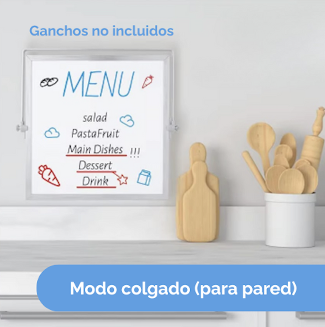 Pizarrón con menú en cocina