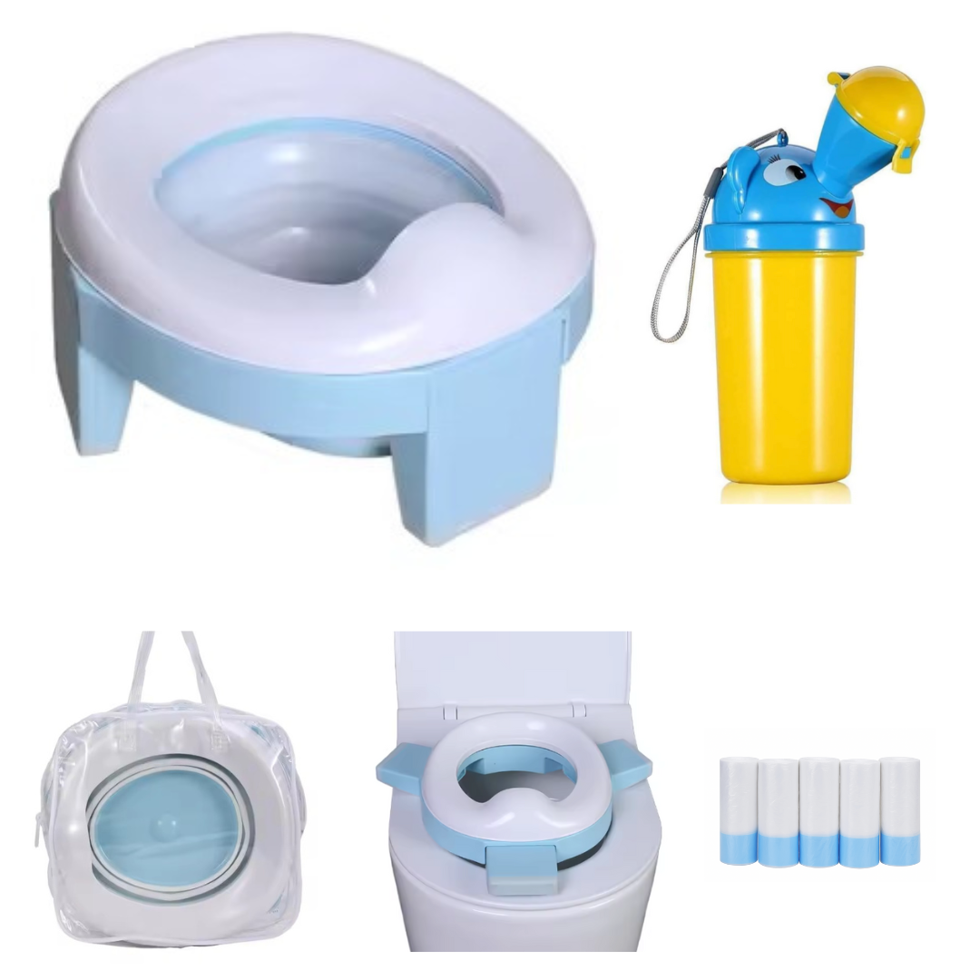 Combo Bañito 2 en 1 y Orinal Portátil Azul