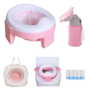 Combo Bañito 2 en 1 y Orinal Portátil Rosa