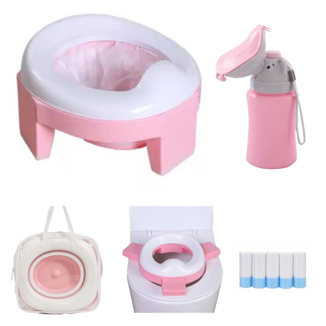 Combo Bañito 2 en 1 y Orinal Portátil Rosa