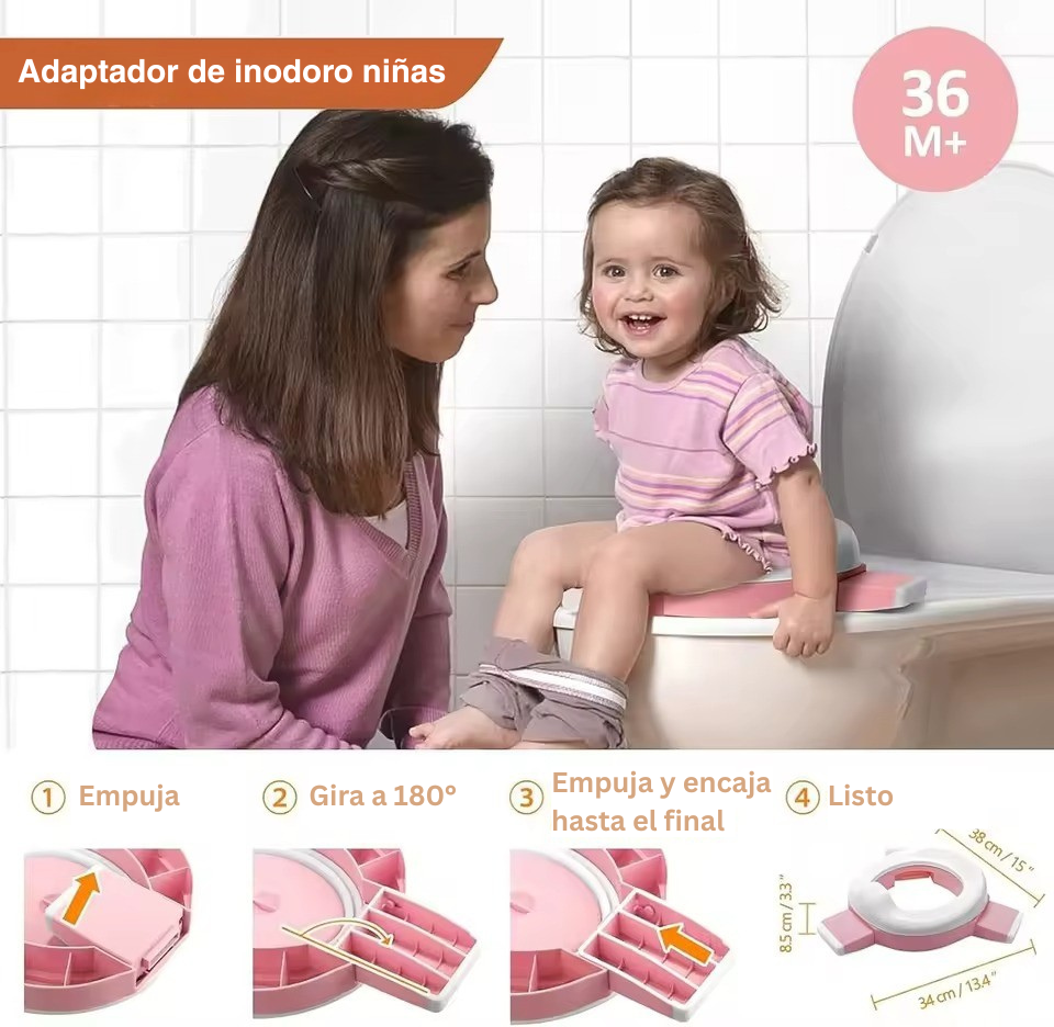Combo Bañito 2 en 1 y Orinal Portátil Rosa - Image 3